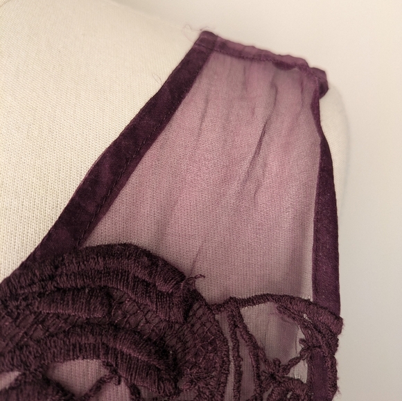 Yoana Baraschi Purple Lace Midi Dress - Picture 9 of 14